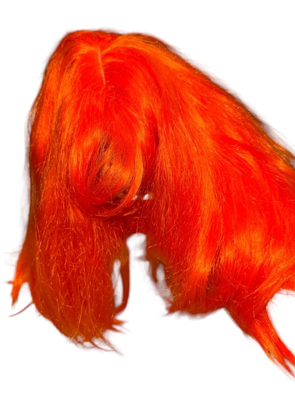 Vibrant Orange Synthetic Bob Wig - Women Hair